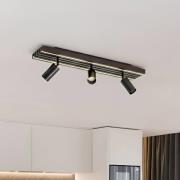 Lucande LED-takspotlight Tiron, 3 lampor, 70 cm, ek