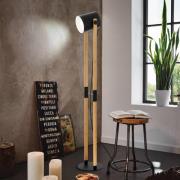 EGLO Hornwood golvlampa, höjd 140 cm, svart/brun, stål