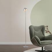 Schöner Wohnen LED-batteridriven golvlampa Bellies krom, IP54 3 000 K