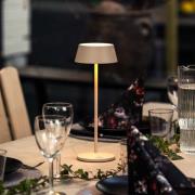Konstsmide LED-batteridriven bordslampa Menton, sandfärgad, höjd 27 cm...