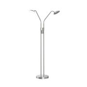 FISCHER & HONSEL LED-golvlampa Tallri, nickel Höjd 135 cm 2 lampor CCT...