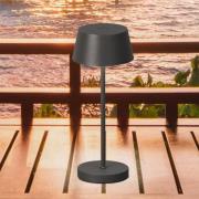 FH Lighting LED-batteridriven bordslampa Sienna Pro, sandgrå, 24 cm, m...