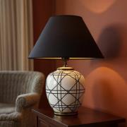 PR Home Bordslampa New York, svart, höjd 45 cm, keramik