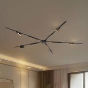 Lindby Skensystem 48V Lumaro, 10 LED-lister, svart, CCT