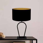 Steinhauer Bordslampa Stang, svart/svart-guld, höjd 71 cm, chintz