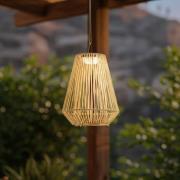 Lindby LED-solcellslampa för upphängning, Austas, beige, Ø 32 cm, USB,...