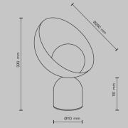 Maytoni bordslampa Tavo, svart, sten/glas, höjd 33 cm