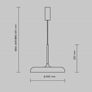 Maytoni LED-hänglampa Gerhard, Ø 40 cm, vit, metall