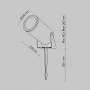 Maytoni LED-markspettspotlight Bern, vit, aluminium, IP65