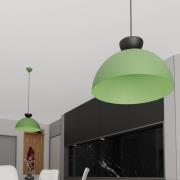 EMIBIG LIGHTING Pendellampa Lunaro, grön, Ø 40 cm, metall