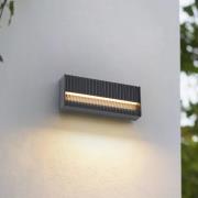 Lucande LED-utomhusvägglampa Tavion, 25 cm, antracit, IP65