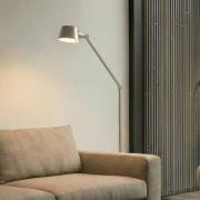 Lucande golvlampa Silka, 173 cm, nickelsatin, justerbar