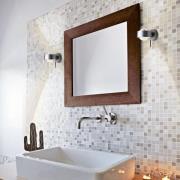 Top Light Puk Wall Mini Plus vägglampa, matt krom, glas, svängbar