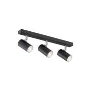 Argon Takspotlight Noah, svart/krom, stål, 3 lampor