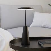 EGLO LED-batterilampa Piccola, svart, höjd 28 cm, metall, IP54