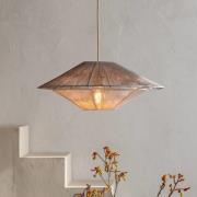 GOOD & MOJO hänglampa Lumbini, Ø50 cm, ljusgrå, papperssladd