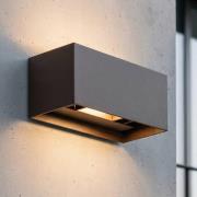 Ideallux Ideal Lux Utomhusvägglampa Atom, brun, 20 cm, metall