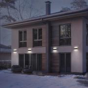 OSRAM solcellsvägglampa ENDURA STYLE UPDOWN grå, sensor, IP54