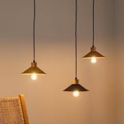 Opviq Hänglampa Manavgat N-554 3 lampor guld/svart/koppar