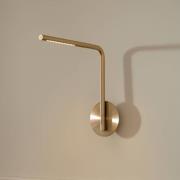 UMAGE LED-vägglampa Omni Pivot, mässingsfärgad, dimbar