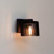 LUTEC Utomhusvägglampa SHYNE, svart, 19 cm, metall, IP54, E27