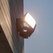 LUTEC LED-sensor-utomhusstrålkastare CHIMERA, svart, 2 lampor, IP54