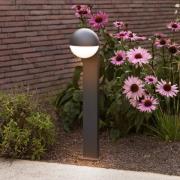 LUTEC Väglampa LOOMA, mörkgrå, höjd 70 cm, metall, IP54, E27