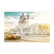 NFG - BILD Yellow car 120×80 glas