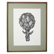 Nordal - ARTICHOKE illustration, dark oak frame