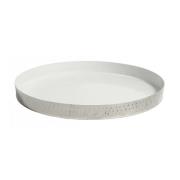 Nordal - DELUXE round tray ø-40, white/silver