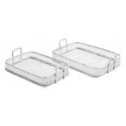 Nordal - Bamboo tray, s/2, square, white