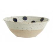 Nordal - GRAINY dot bowl, sand/dark blue