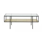 Nordal - PARANA coffee table, L, golden/clear