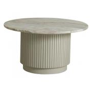 Nordal - ERIE round coffee table white marble top