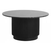 Nordal - ERIE round coffee table black marble top