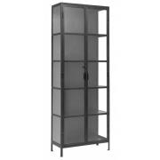 Nordal - PHOENIX black cabinet, 2 doors, iron