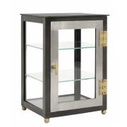 Nordal - Display cabinet, black, silver, brass