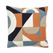 Nordal - GEOMETRIC cush.cover, orange, dusty blue