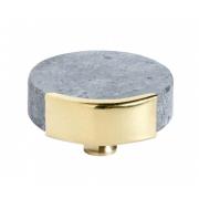 Nordal - KNOB/HOOK, green marble circle, brass