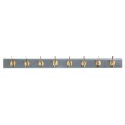 Nordal - EDGY coat rack, 8 hooks, matt grey