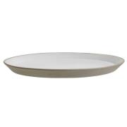 Nordal - Stoneware dinner plate, beige/white