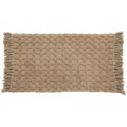 Nordal - LUNA bath rug w/fringes, light brown