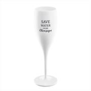 Koziol - CHEERS Save water drink champagne, Champagneglas med print 6-...