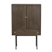 Rowico Home - Clearbrook skåp 79 brun ek/svart metall