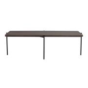 Rowico Home - Shelton soffbord 145x60 brun ask/Svart metall