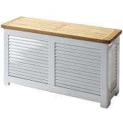 Cinas, Classic förvaringsbox 30x90 cm teak/vit