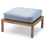 Skagerak, Virkelyst Pouf Sea Blue Stripe Teak