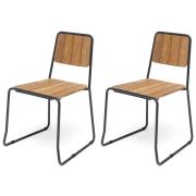 Hillerstorp, Oas stol teak 2-pack brun teak