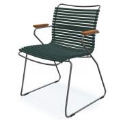 Houe, Click karmstol pine green/grey bamboo