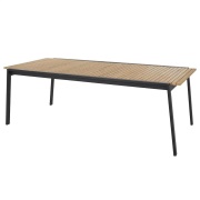 Brafab, Naos matbord 100x220-320 cm svart/teak